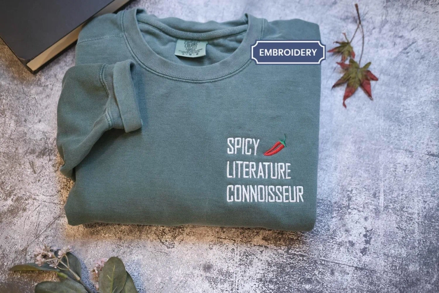 Spicy Books Reader Embroidered Sweatshirt, Spice Reader, Spicy literature connoisseur Smut Sweatshirt, Smut Reader gift, Bookish Sweatshirt,