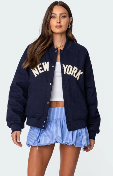 Big Apple Oversized Bomber Jacket
