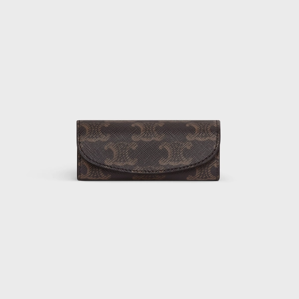 RING CASE IN TRIOMPHE CANVAS - BLACK | CELINE