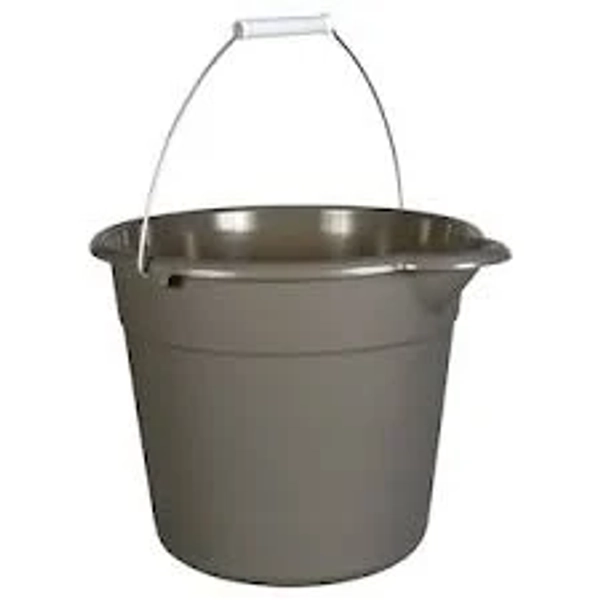 Dollar Tree 9-Qt. Gray Plastic Buckets with Handles