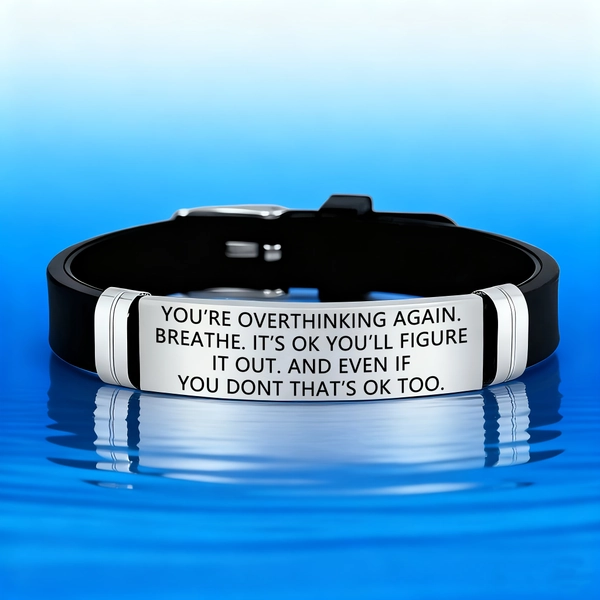 Inspirational Quote 202 Stainless Steel Silicone Bracelet | Ideal for Gifting to Colleagues, Friends, and Family - Perfect for Birthdays, Holidays, and New Year'S Celebrations