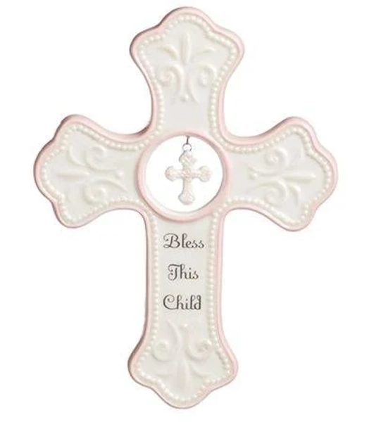 Demdaco Bless This Child Hanging Cross