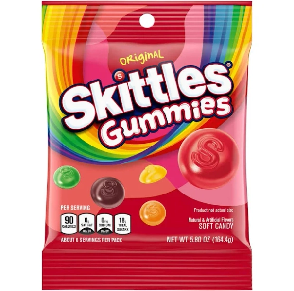 Skittles Original Gummy Candy 5.8 oz Bag