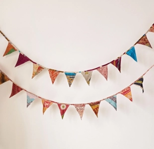 Storied Home Kantha Quilt Garland Wall Decor