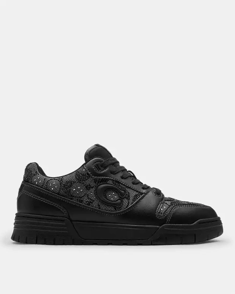 Black Soho Sneaker In Crystal Signature Jacquard