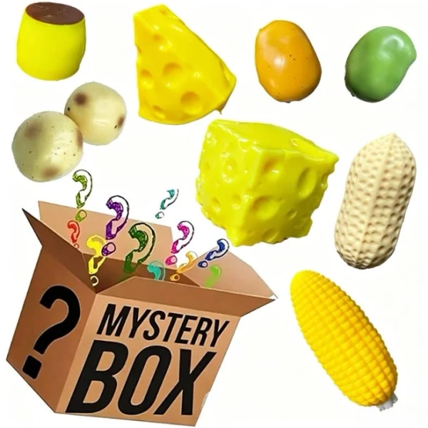 Fake Food Handmade Crunchy Squishy Balls Blind Box Corn Cheese Mango Peanut Potato Stress Relief