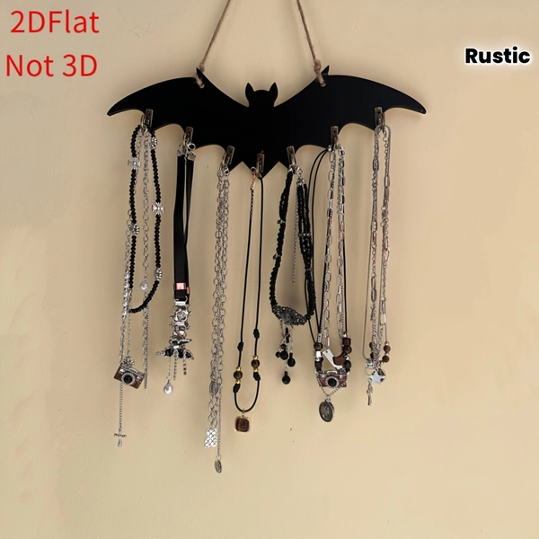 A 2D Flat Printed Halloween Bat Key Hook, Designed in a Gothic Vampire Style, Serves As a Versatile Wall Decoration for Hanging Keys And Necklaces. It Features a Sturdy Structure That Is Easy to Install And Comes in 11 Different Universal Holiday De