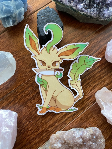 Leafeon With a Knife Sticker