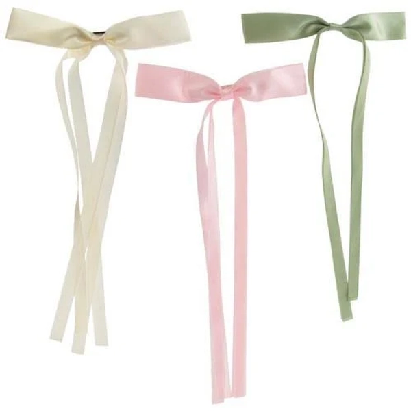 Satin Bow Clips