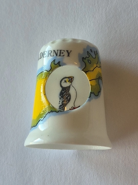 Alderney Thimble Vintage Souvenir Collectible