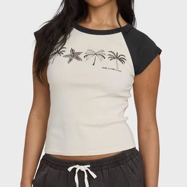 Billabong Women's Des Tropic Raglan T-Shirt