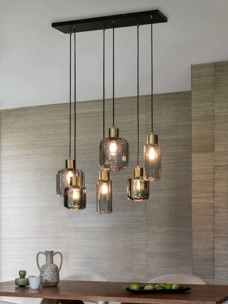 Grey Jensen 6 Light Pendant Ceiling Light