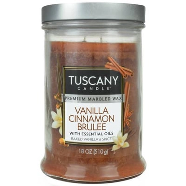 Tuscany Candle 18 oz Vanilla Cinnamon Brulee Candle