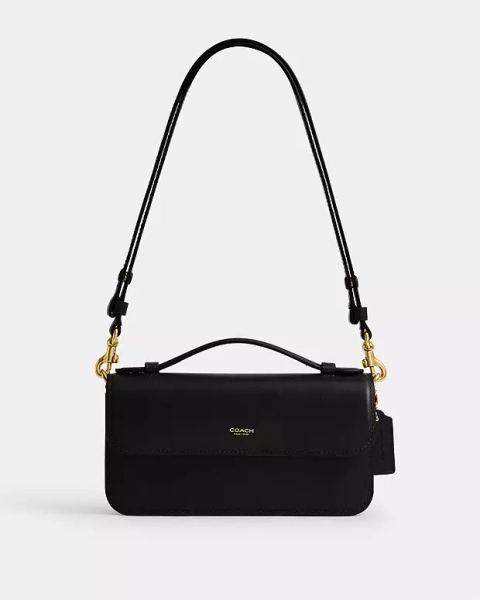 Brass/Black Elora Top Handle Crossbody Bag