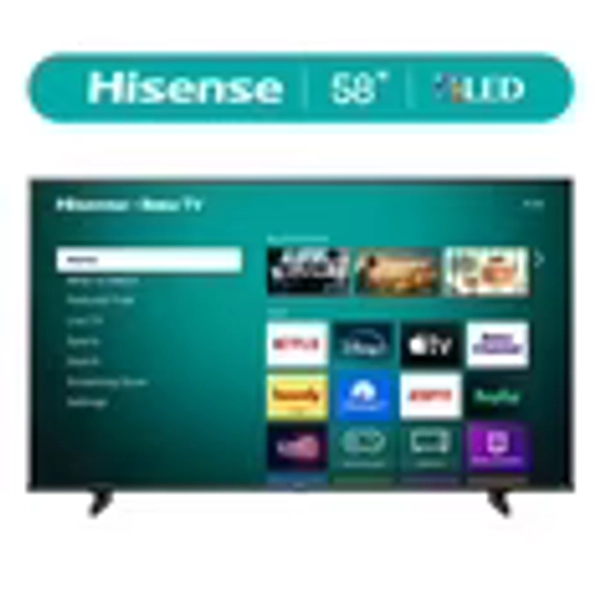 Hisense 58-Inch QD50 Series QLED 4K UHD Smart Roku TV (2026) - QLED, HDR10, HLG, Game Mode Plus, VRR / ALLM, DTS Studio Sound, Google Assistant