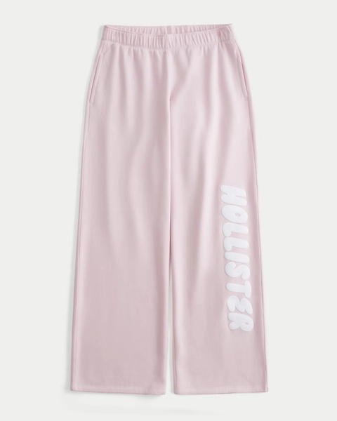 Logo Graphic Wide-Leg Sweatpants