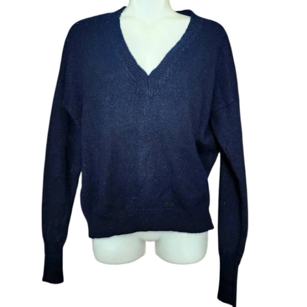 Brandy Melville V-Neck Cable Knit Sweater