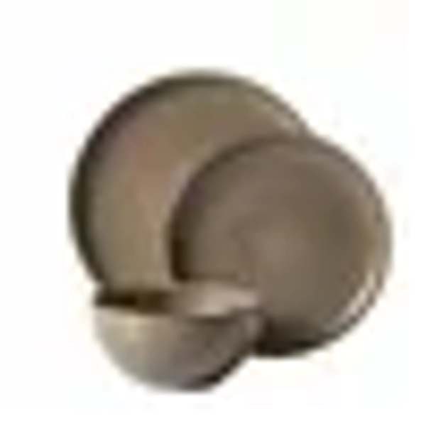 Better Homes and Gardens Banks Brown 12-Piece Stoneware Plates & Bowls Dinnerware Set