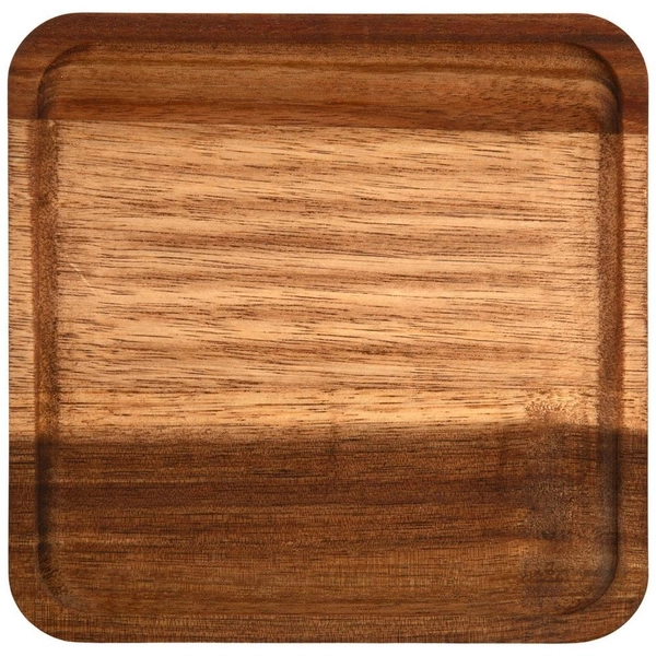 Square Acacia Wood Appetizer Plate