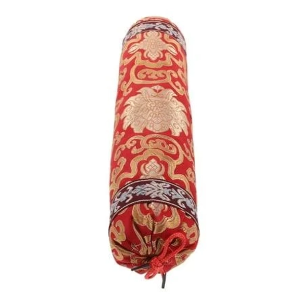 Yosadier Elegant Oriental Round Pillowcase for Wood Furniture Home Decor, Size: 14.9 x 3.1 x 3.1, Red