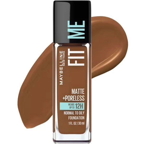 Maybelline Fit Me Matte + Poreless Liquid Foundation Makeup  368 Deep Golden  1 fl oz