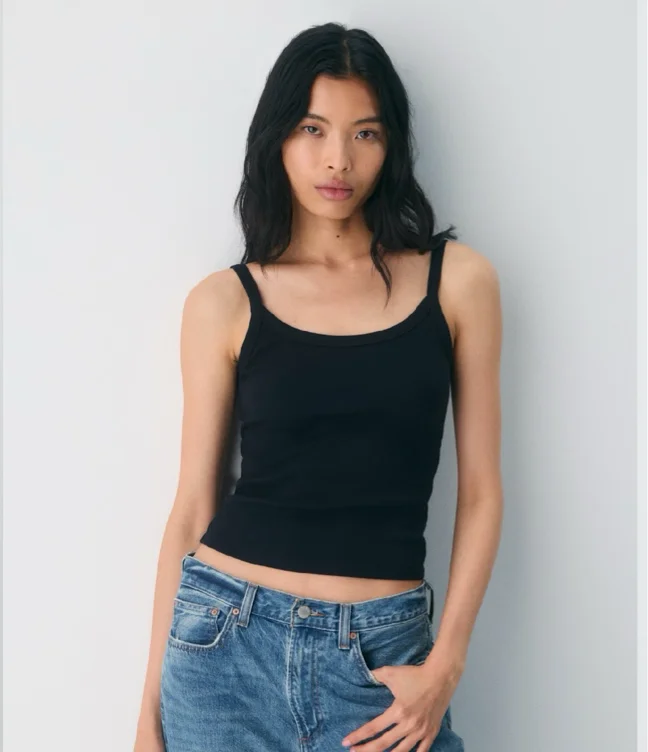 Homestretch™ Rib Scoopneck Cami Tank 