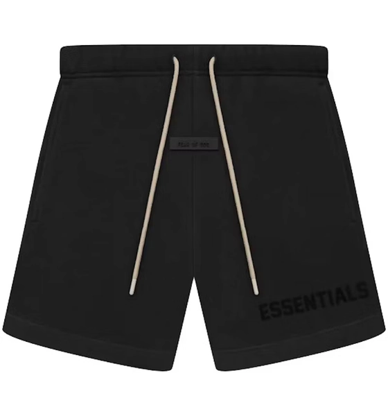 Fear of God Essentials Cream Drawstring Sweatshort Jet Black