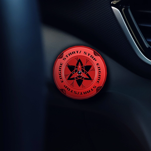 Car Push Button Cover Mangekyou Sharingan Madara Itachi Kakashi Sasuke Eyes Leaf