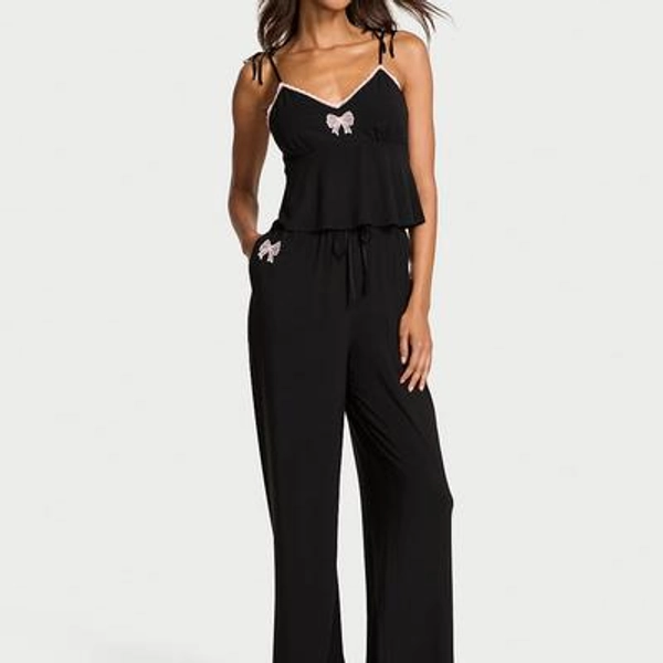 Women's Victoria's Secret Modal Soft Bow Cami & Wide-Leg Pant Set