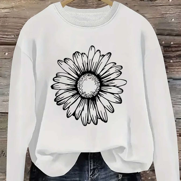 Letter Print Sweatshirt, Crew Neck Casual Sweatshirt for Fall & Spring, Women's Clothing