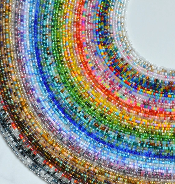 Tiny Waterproof Seed Bead Necklace, Stainless Steel Beaded Choker, Multi-Color Choker, Layer Necklace, Summer Necklaces, Gold-Filled