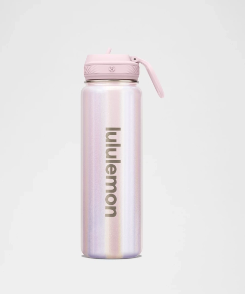 Back To Life Sport Bottle 24oz Straw Lid *Iridescent - Porcelain Pink - ONE SIZE