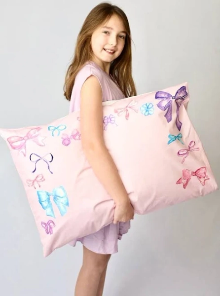 Over The Moon Gift Multi Bow Pillowcase