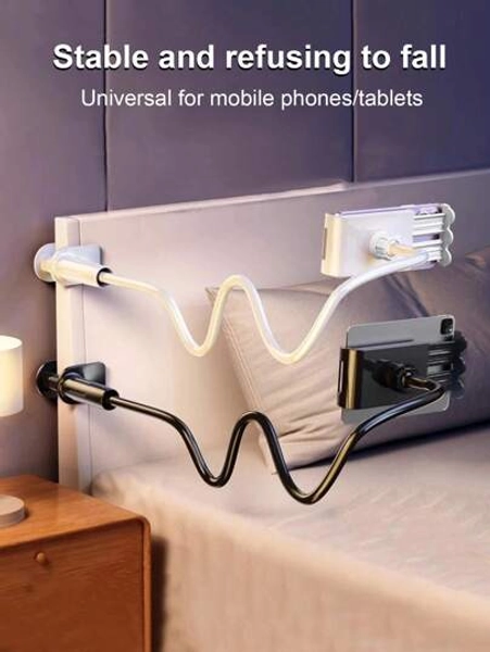 70cm/100cm/120cm 360° Rotating Mobile Phone & Tablet Holder, Spiral Base Slouchy Bracket Phone Holder For Bed And Desk Use Compatible With IPhone, Android Phone, Gift For Birthday, Family, Friends 360 Degree Rotating, Bed Slouchy Stand - Size 100cm
