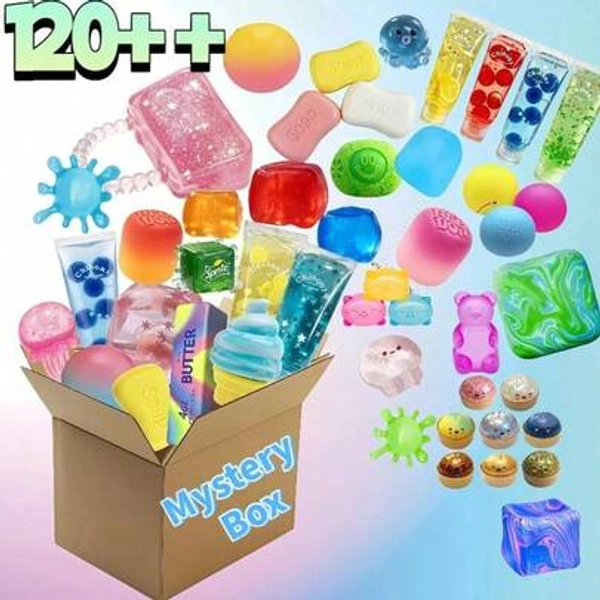 WPETLE 1pc 2026 New Ne EDoh Mystery Box - Food & Jellyfish Shaped Squishies, Swirl & Fuzz Stress Balls, Sensory Toys For Anxiety & ADHD, Perfect Party Favors(Random Style) - Size one-size