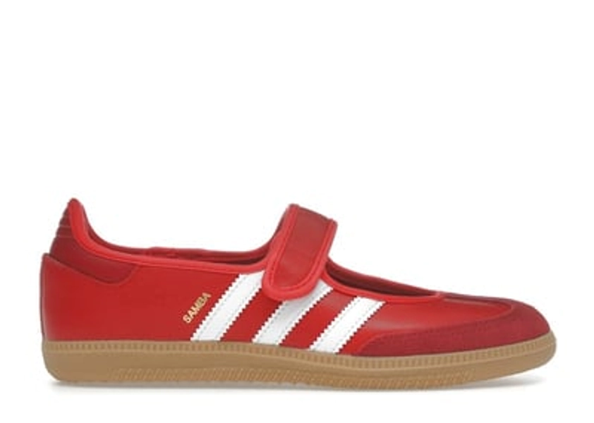 Adidas Samba Jane Scarlet White Gum (Women's) Sneakers in Better Scarelet Red/Team Victory Red/Gum 3