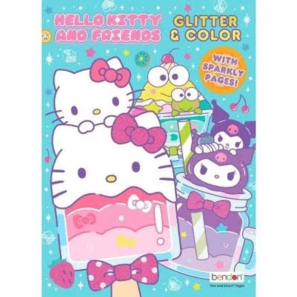 Hello Kitty & Friends Glitter & Color Coloring Book