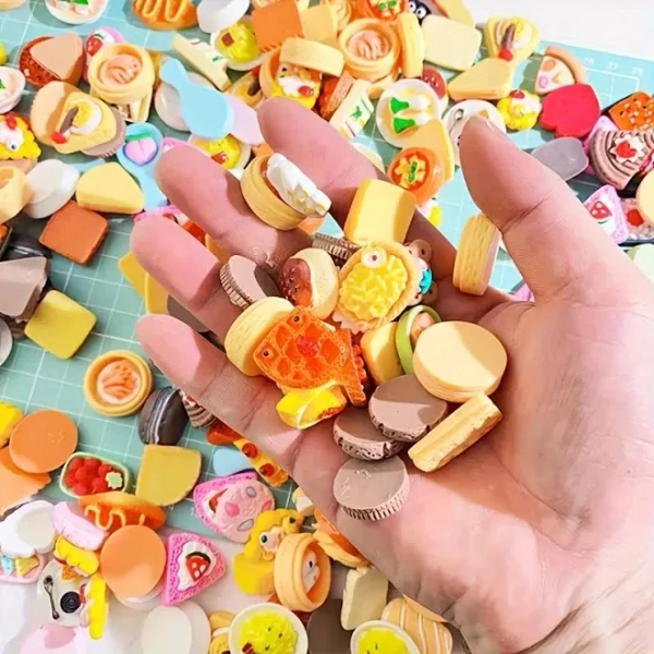 Mini Food Toys Mixed Style Resin Food Doll Kitchen Mini Food Statue DIY Accessories Halloween