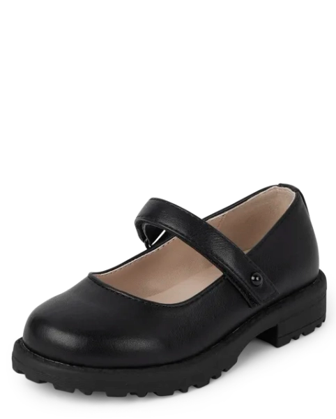 Toddler Girls Platform Mary Jane Shoes - Black