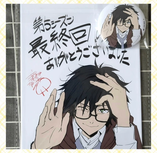 Bungo Stray Dogs Hand-drawn Shikishi + Badge