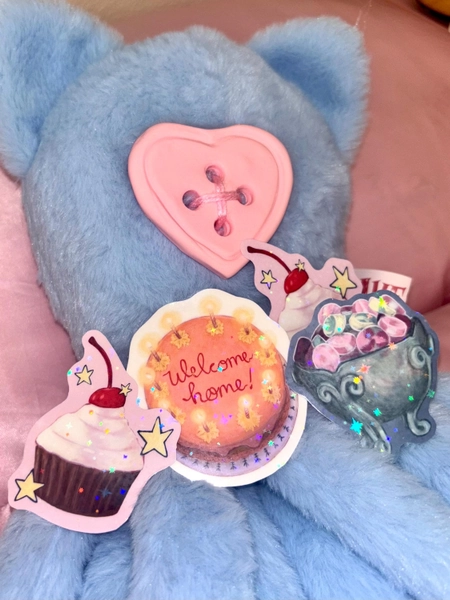 Pink Palace Sweets Sticker: Holographic Waterproof Vinyl Decal