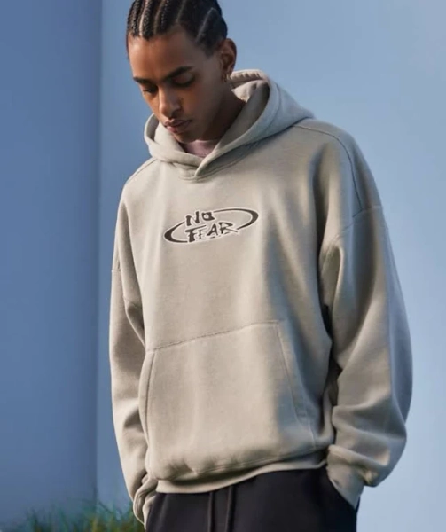 Hollister Men's Boxy No Fear Graphic Hoodie