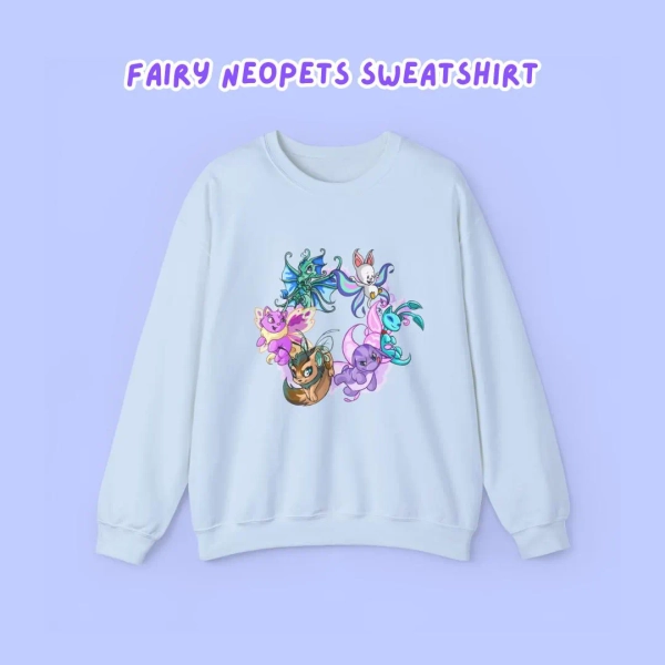 Fairy Neopets Whimsical Crewneck Sweatshirt | Perfect for Cozy Days, Gifts, Birthdays, or Fun Occasions, Cute and Colorful Design - Etsy