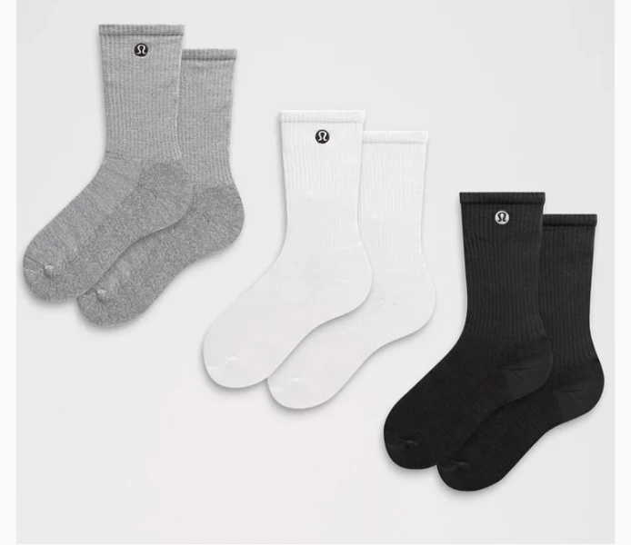 Unisex Daily Essential Quarter Socks *3 Pack - Candy Cloud/Pink Pearl/Light Ivory - L