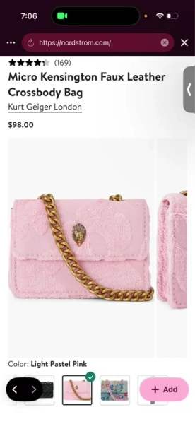 Micro Kensington Faux Leather Crossbody Bag