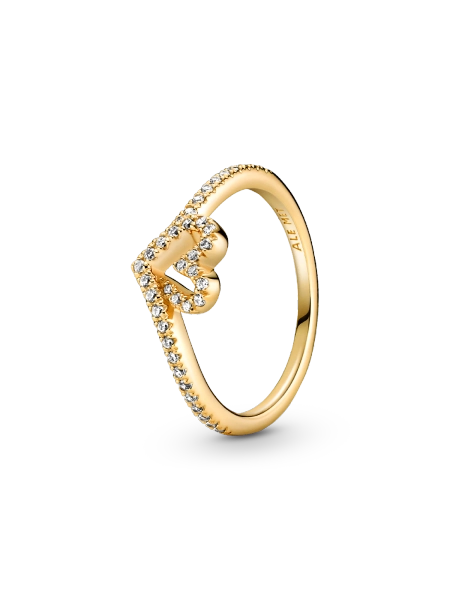Funklende Ring med Hjerte og Ønskebein