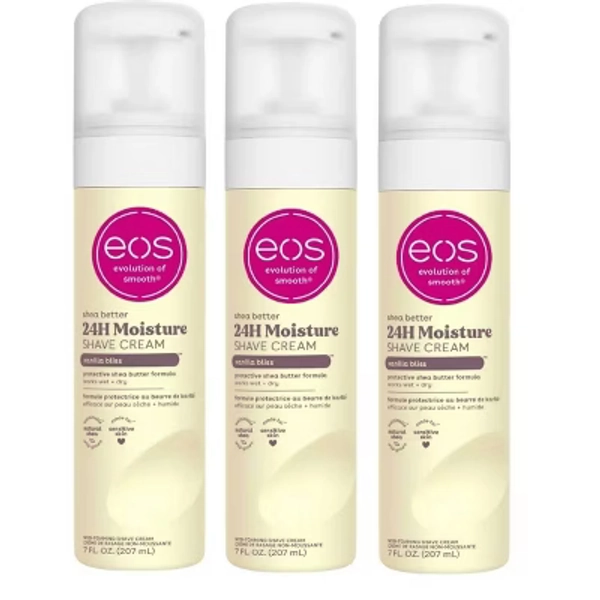 3 Pack/7fl oz Each eos Shea Better Shave Cream - Vanilla Bliss