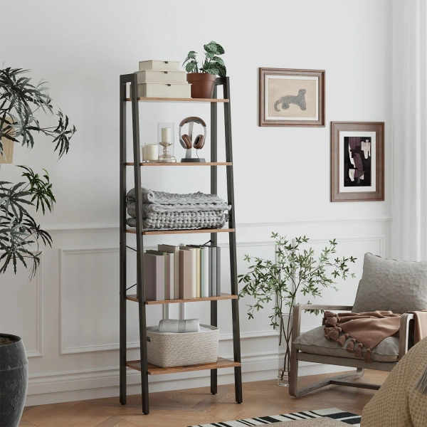 Williston Forge Jabari 67.9" H x 22" W Metal Ladder Bookcase & Reviews | Wayfair