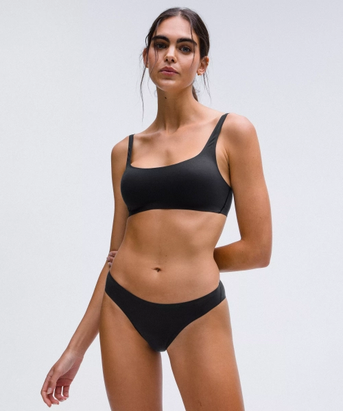 Wundermost Ultra-Soft Nulu Scoop-Neck Bralette *A-D Cups - Black - 14