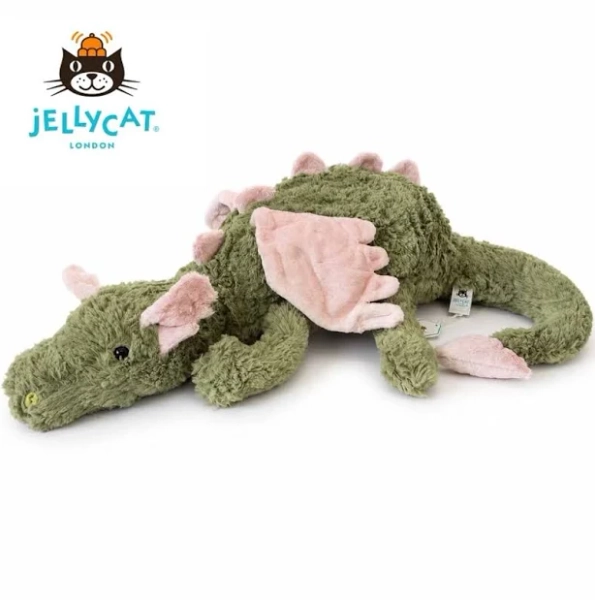 Jellycat Malachy Dragon Stuffed Animals Plush Toys 19.7in, Green